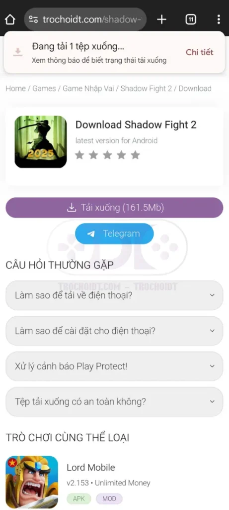 Hướng dẫn cài đặt game shadow fight 2