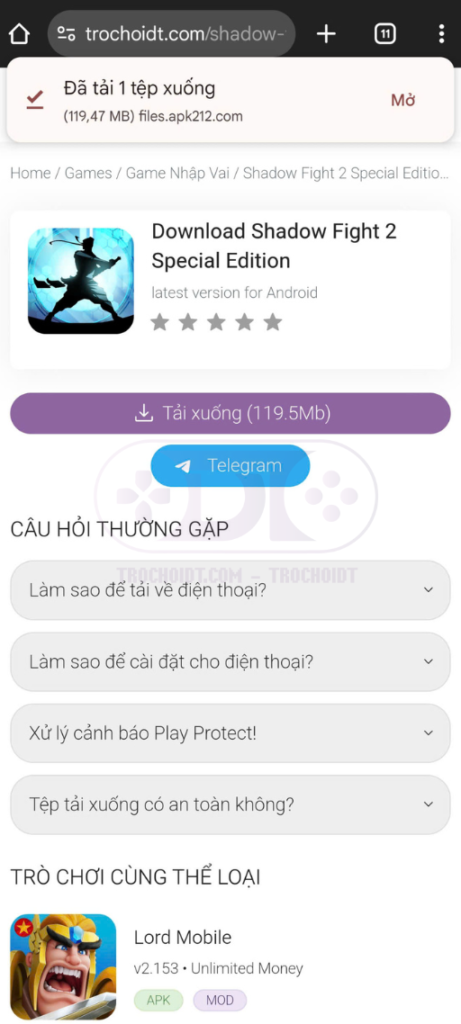 Hướng dẫn cài game shadow fight 2 special edition mod apk