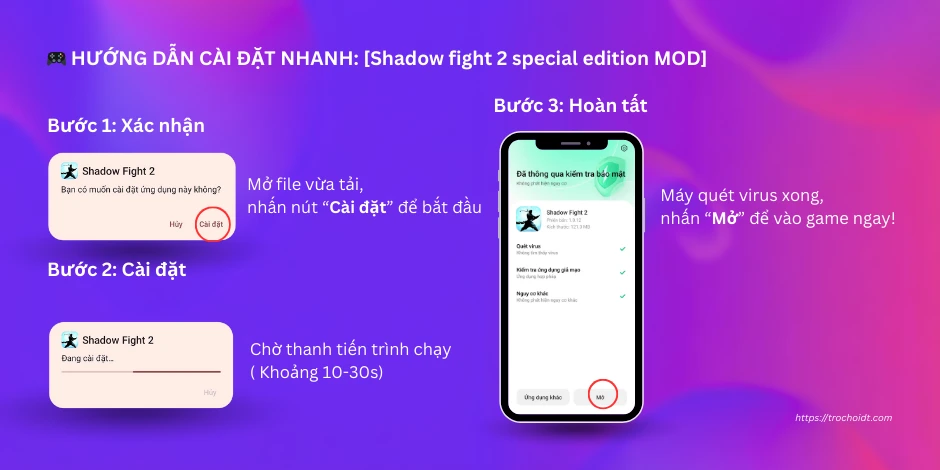 Hướng dẫn cài đặt game shadow fight 2 special edition