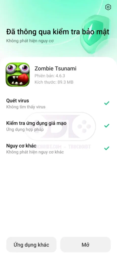 mở game zombie tsunami mod apk