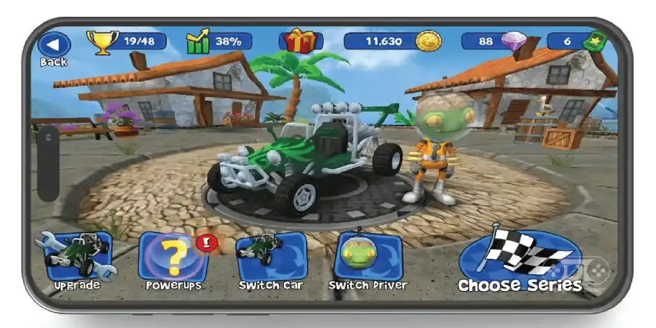Cách nhận tiền xu game Beach Buggy Racing 2