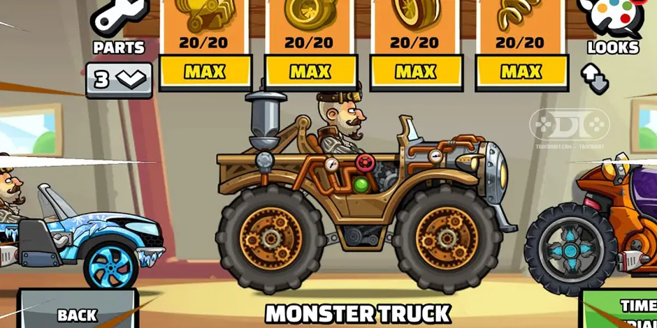 những chiếc xe tốt nhất trong hill climb racing 5