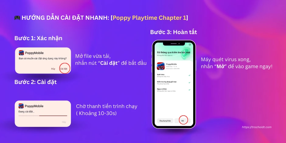 Hướng dẫn cài đặt nhanh Poppy Playtime Chapter 1 MOD