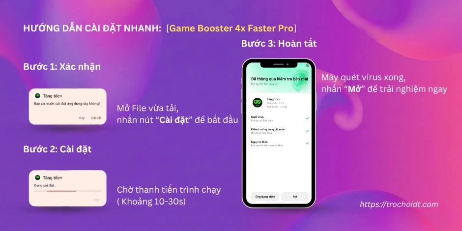 Hướng dẫn tải xuống và cài đặt Game Booster 4x Faster Pro